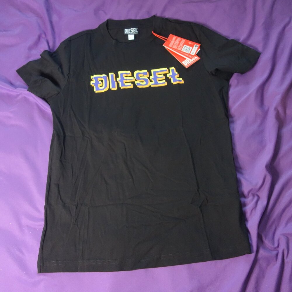 Diesel T-DIEGOR-K52 A06508 OGRAI 8 052105 030811 Size Small COL9XX Black T-Shirt